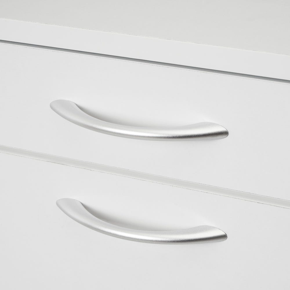 lolahome Zapatero blanco de madera de 1 cajón y 2 puertas para 8 pares de 60x24x80 cm