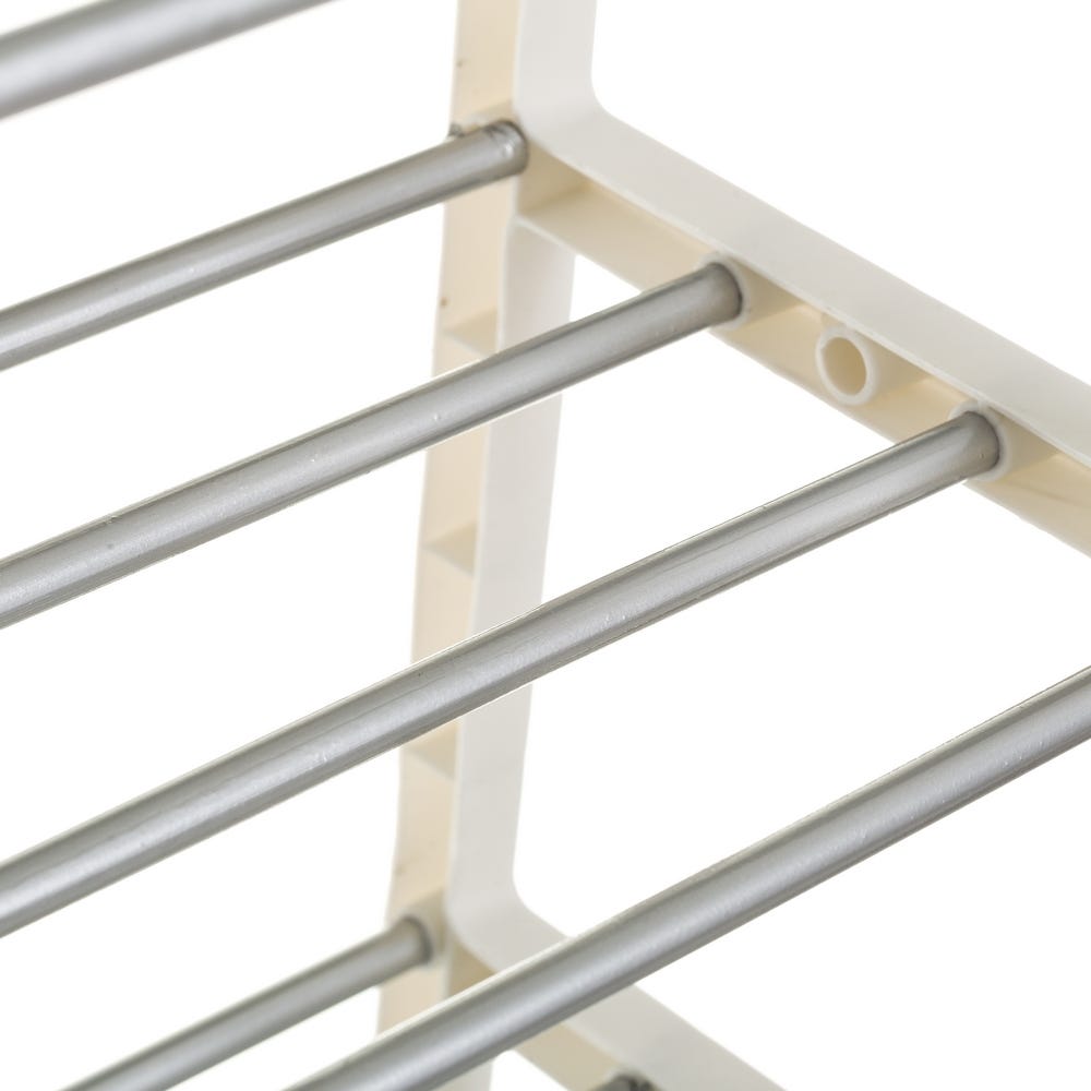 Lolahome Zapatero Blanco De Metal Con 5 Baldas De 82x19x50 Cm