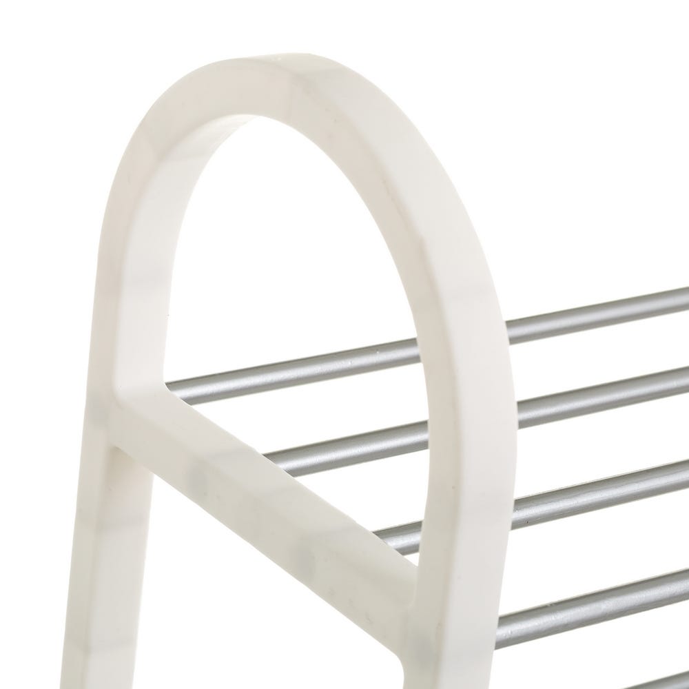 lolahome Zapatero blanco de metal con 5 baldas de 82x19x50 cm