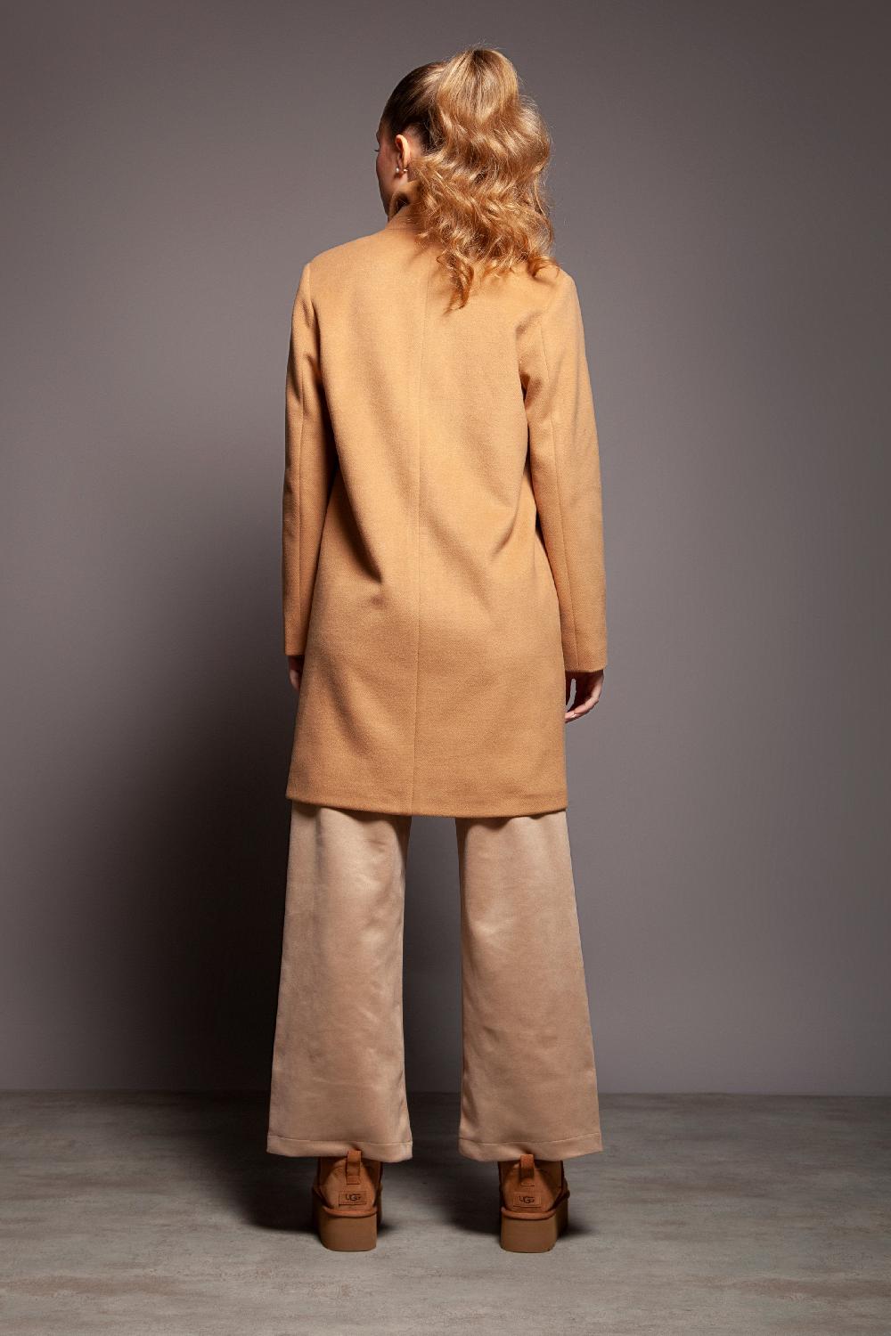 Lolitas&l Abrigo Beige Cruzado De Paño Abotonadura Doble Lolitas&L