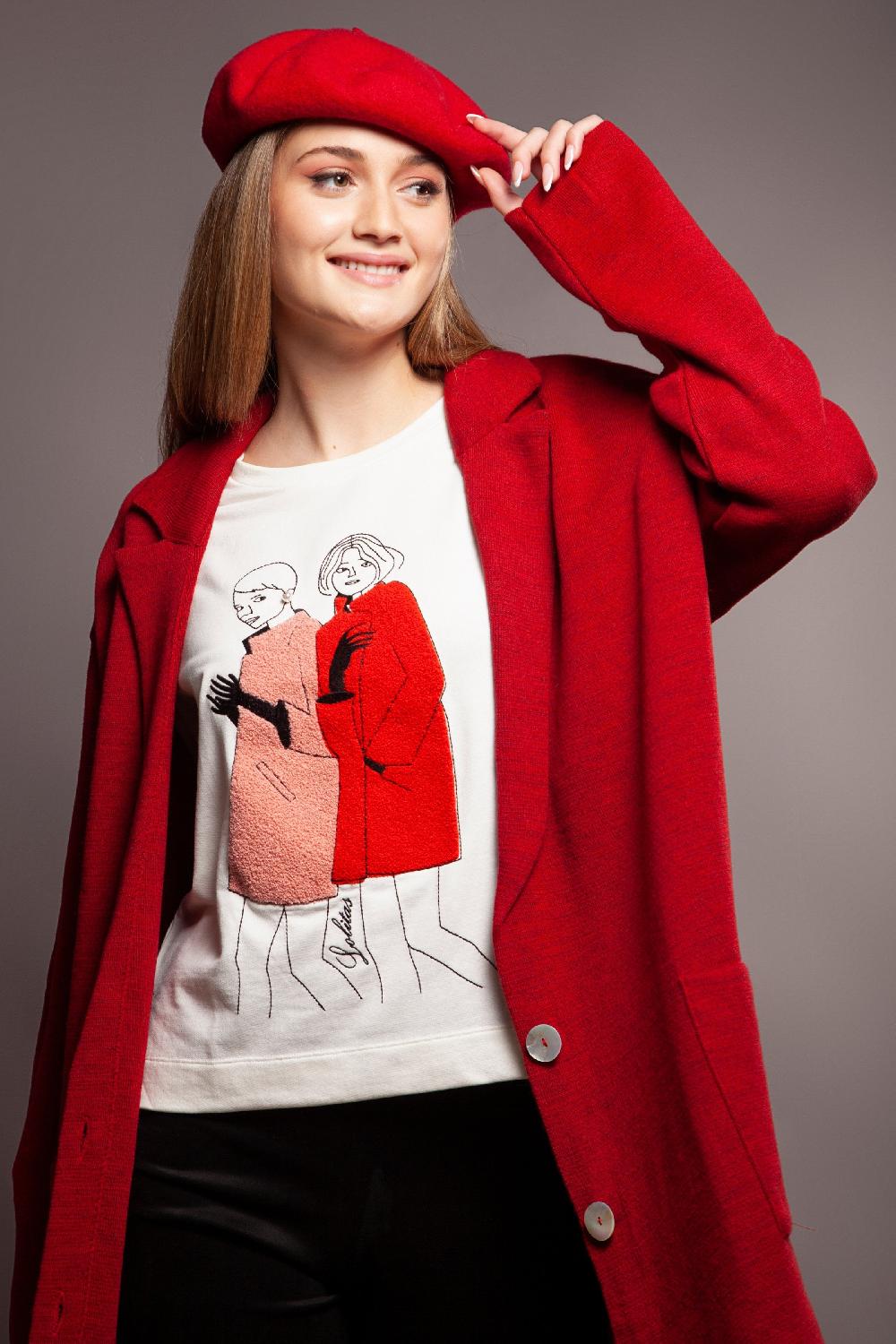 Lolitas&l Abrigo De Punto Granate Solapas Con Bolsillos Delantero Lolitas&L