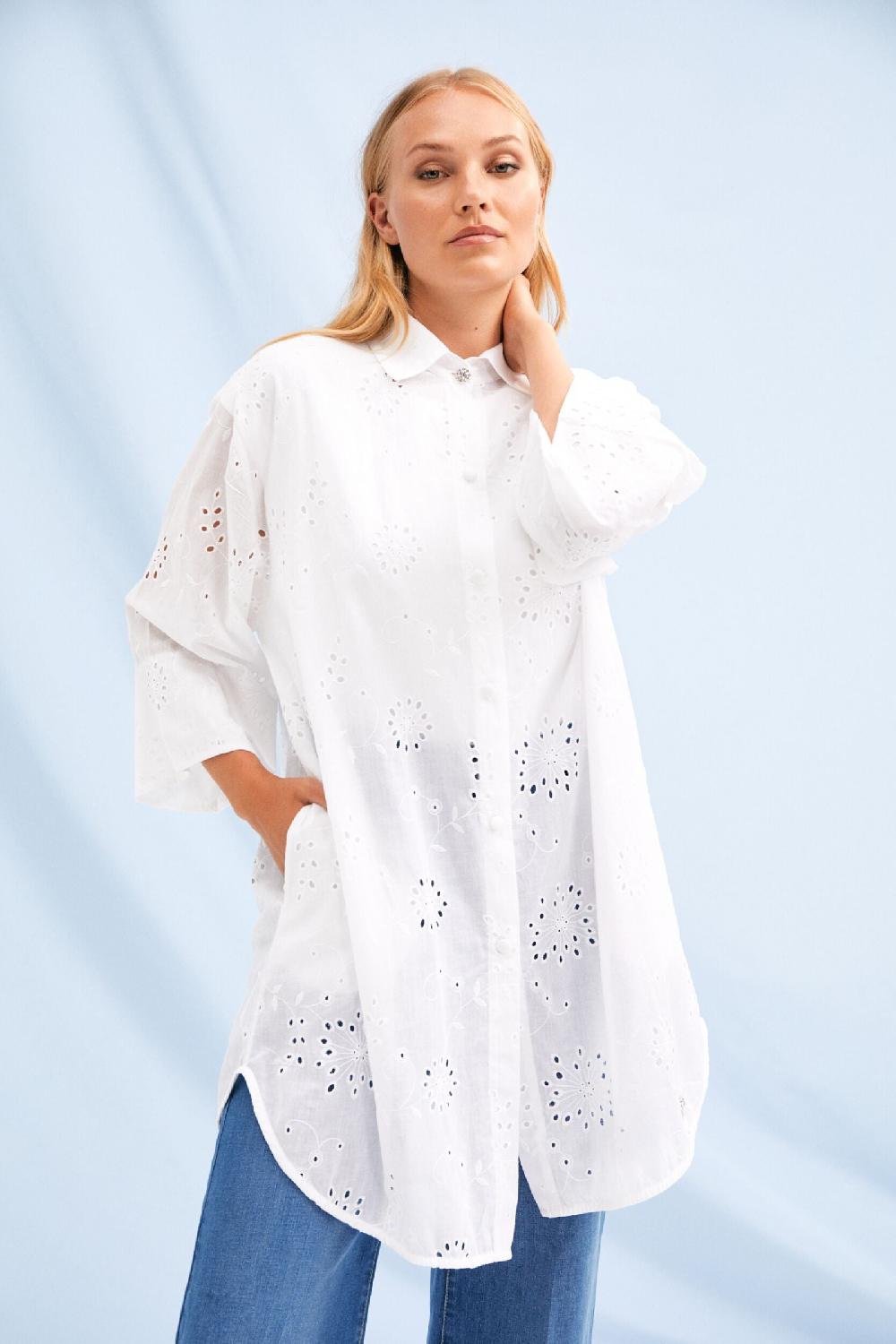 lolitas&l Camisa blanca larga grogre manga ancha Lolitas&L