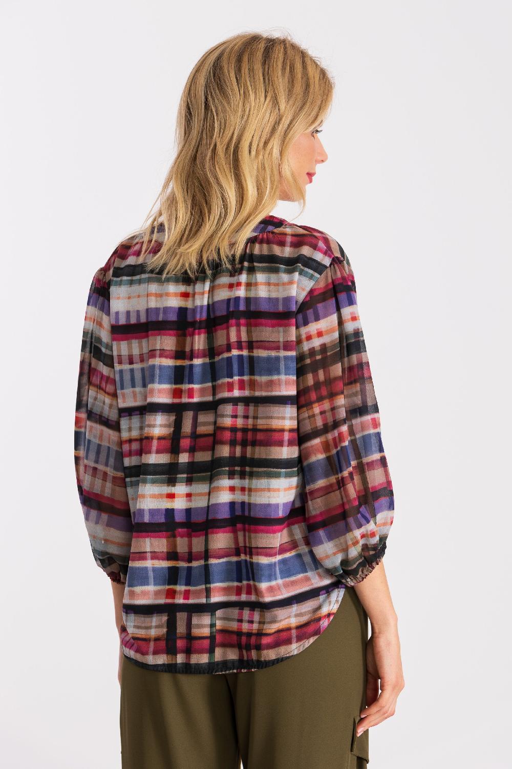 Lolitas&l Camisa Estampado Cuadros Con Goma LolitasyL