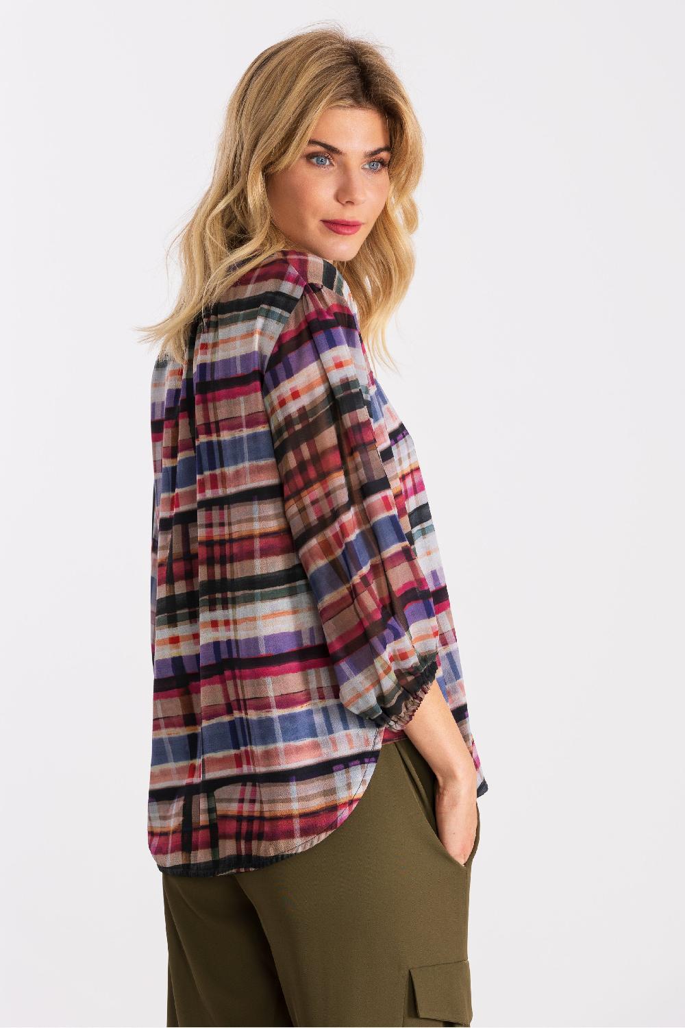 Lolitas&l Camisa Estampado Cuadros Con Goma LolitasyL