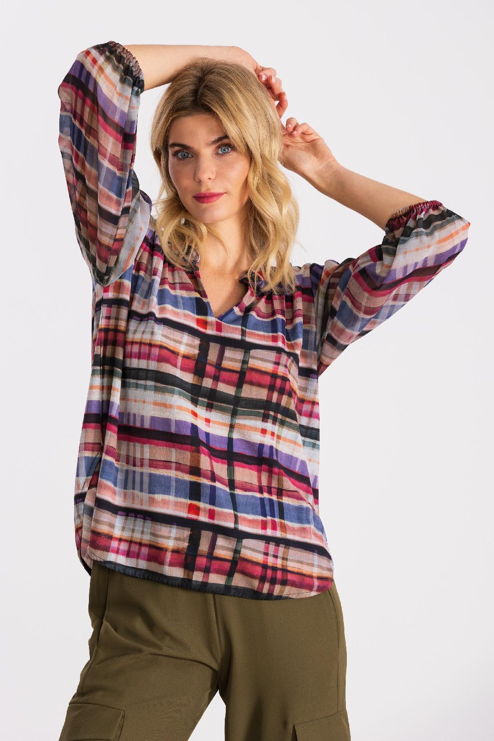 lolitas&l Camisa estampado cuadros con goma LolitasyL