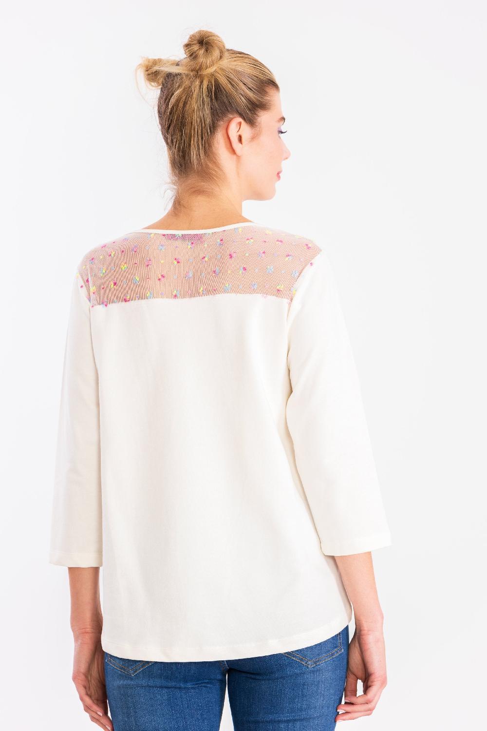 Lolitas&l Camiseta Blanca Bordado Mindwhi LolitasyL