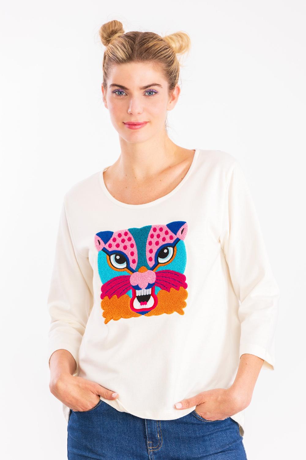 lolitas&l Camiseta blanca bordado Mindwhi LolitasyL