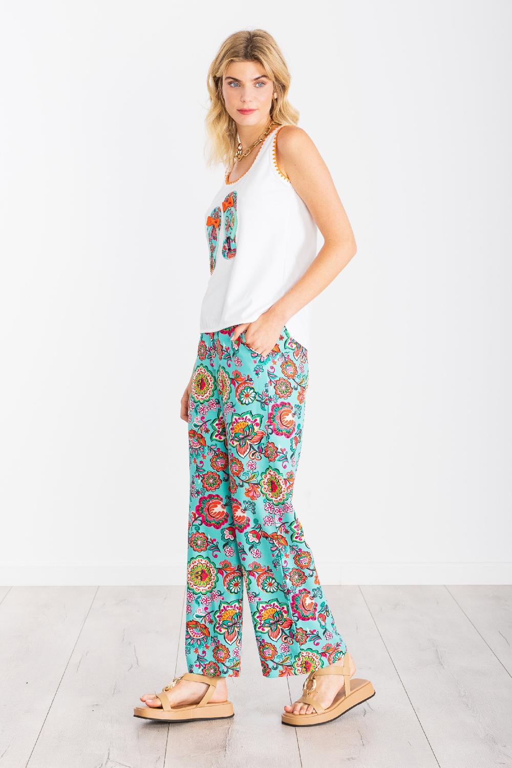 Lolitas&l Camiseta Blanca Bordado Sandalias Mandala LolitasyL