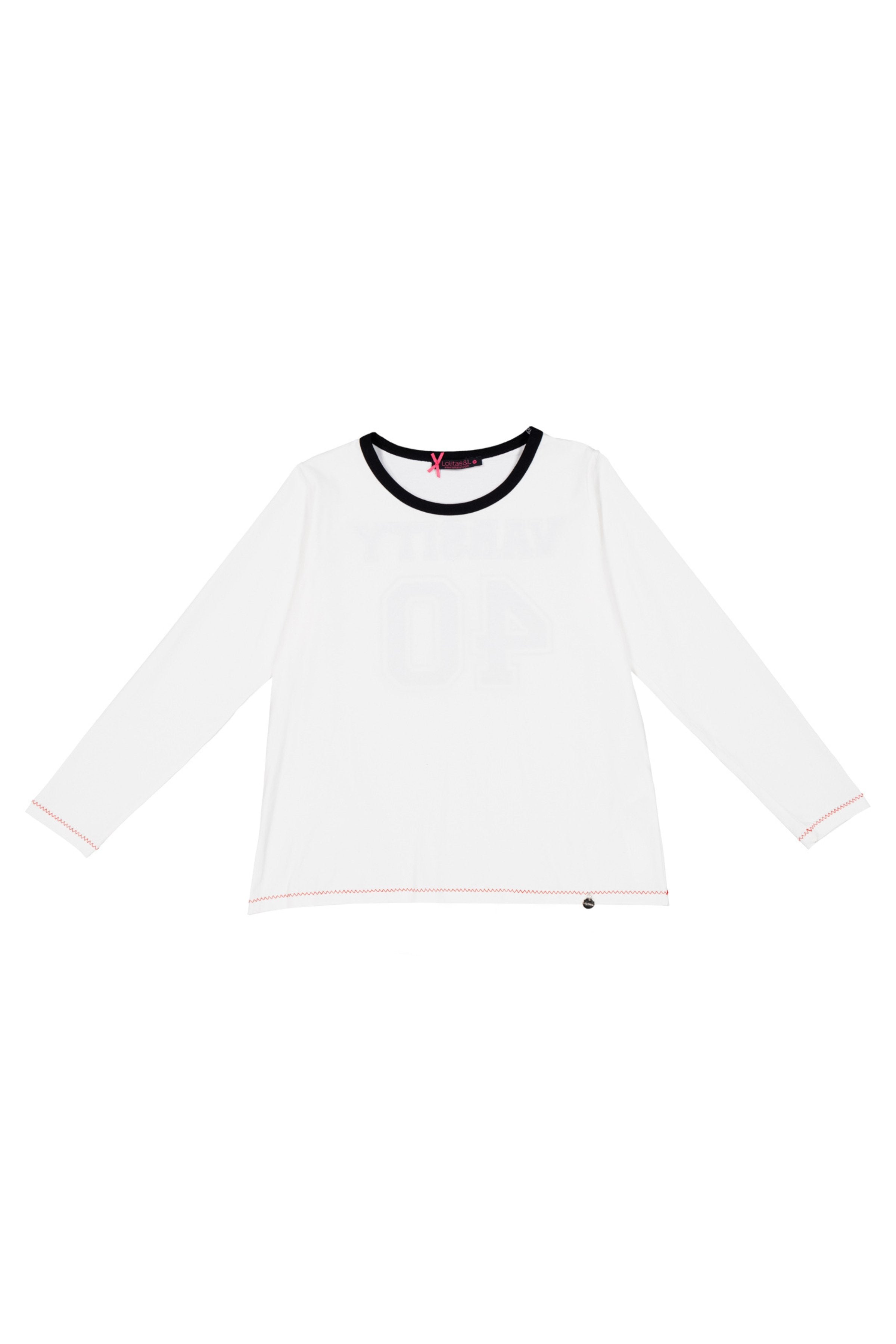 Lolitas&l Camiseta Blanca Estampado VARSITY Lolitas&L