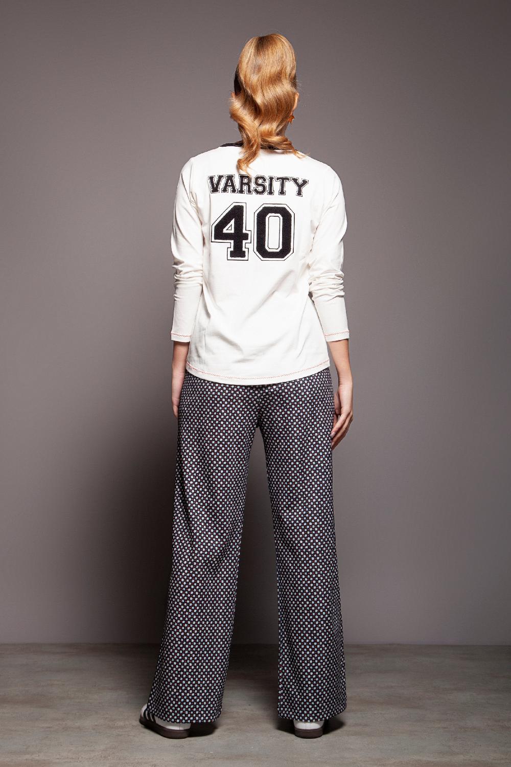 Lolitas&l Camiseta Blanca Estampado VARSITY Lolitas&L