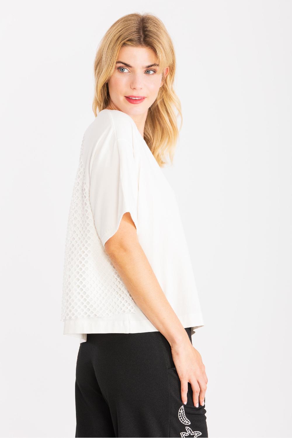 Lolitas&l Camiseta Blanca Over Con Rejilla En La Espalda LolitasyL