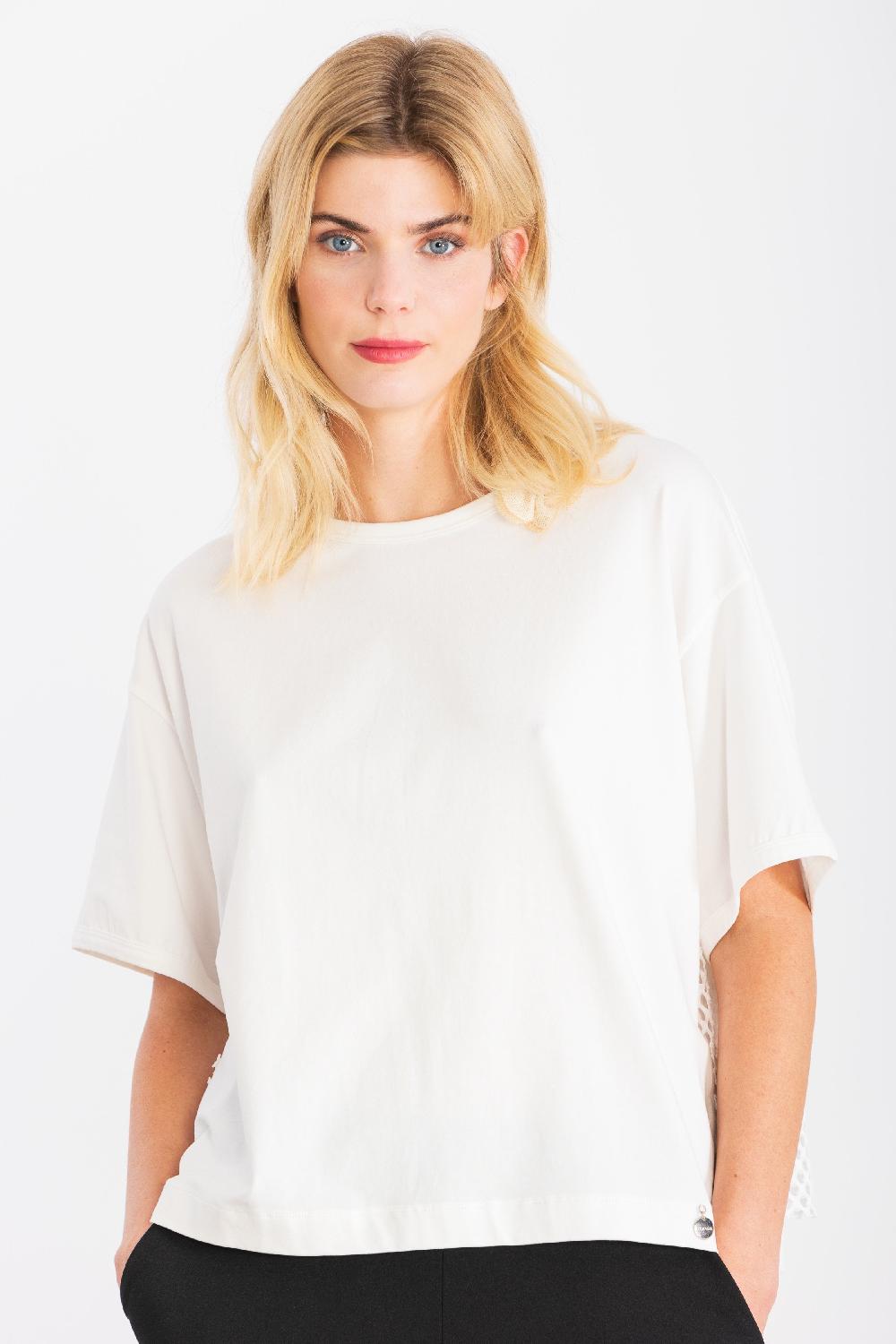 Lolitas&l Camiseta Blanca Over Con Rejilla En La Espalda LolitasyL