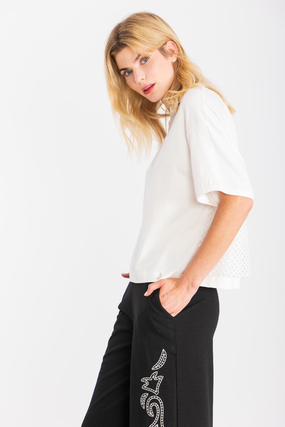 lolitas&l Camiseta blanca over con rejilla en la espalda LolitasyL