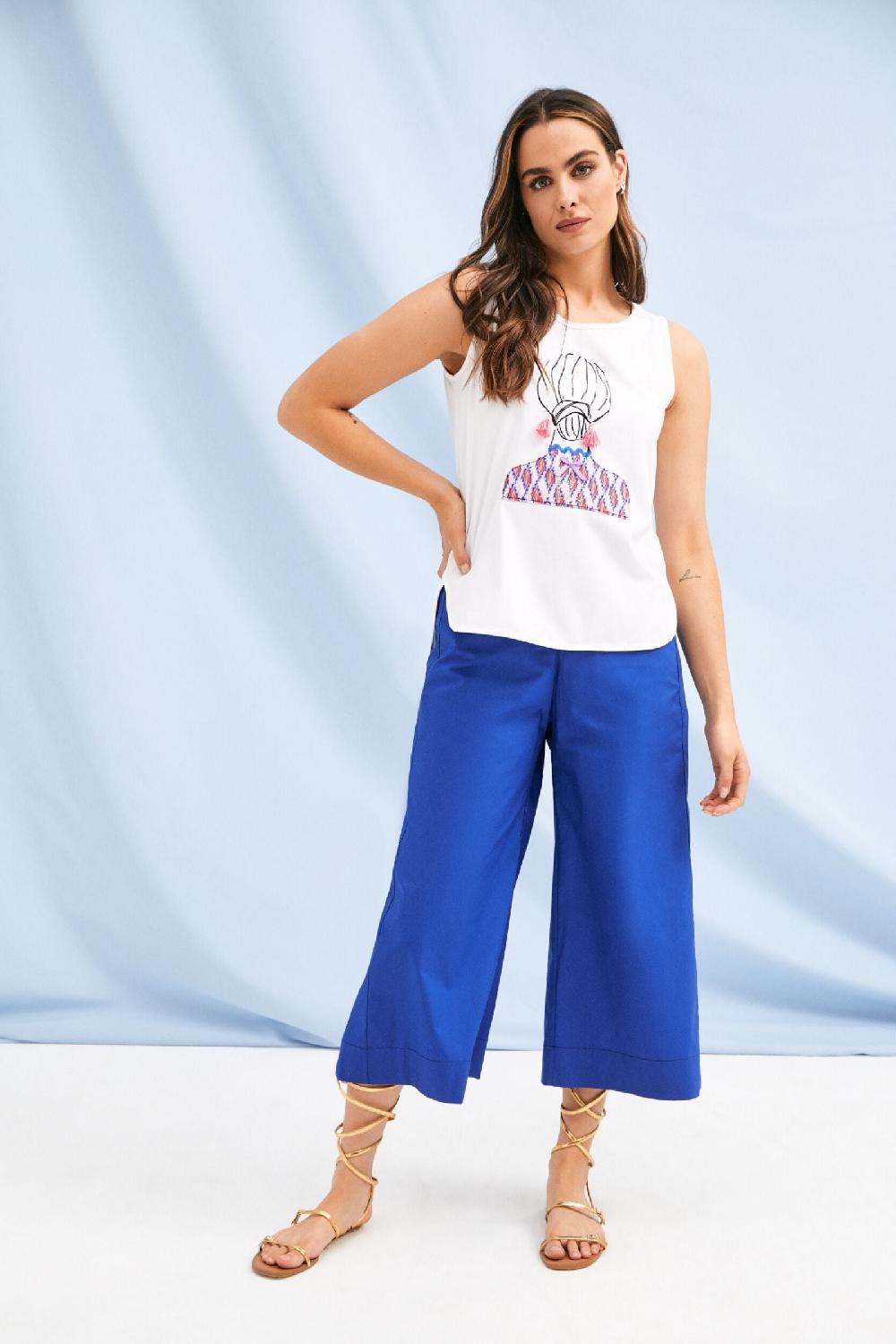 Lolitas&l Camiseta Blanca Tirantes Con Estampado Moño Lolitas&L