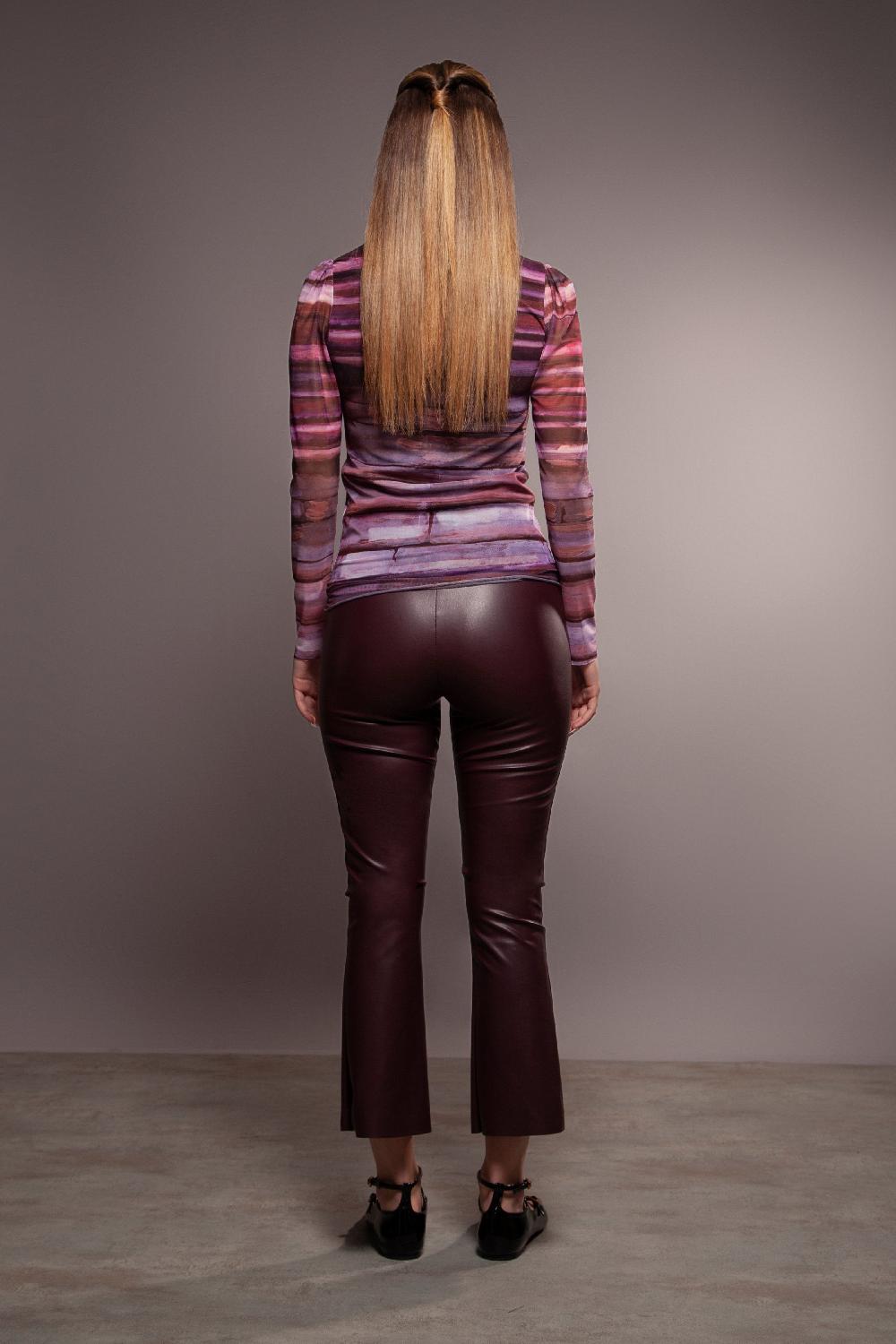 Lolitas&l Camiseta De Punto Rayas Malvas Cuello Collar Lolitas&L