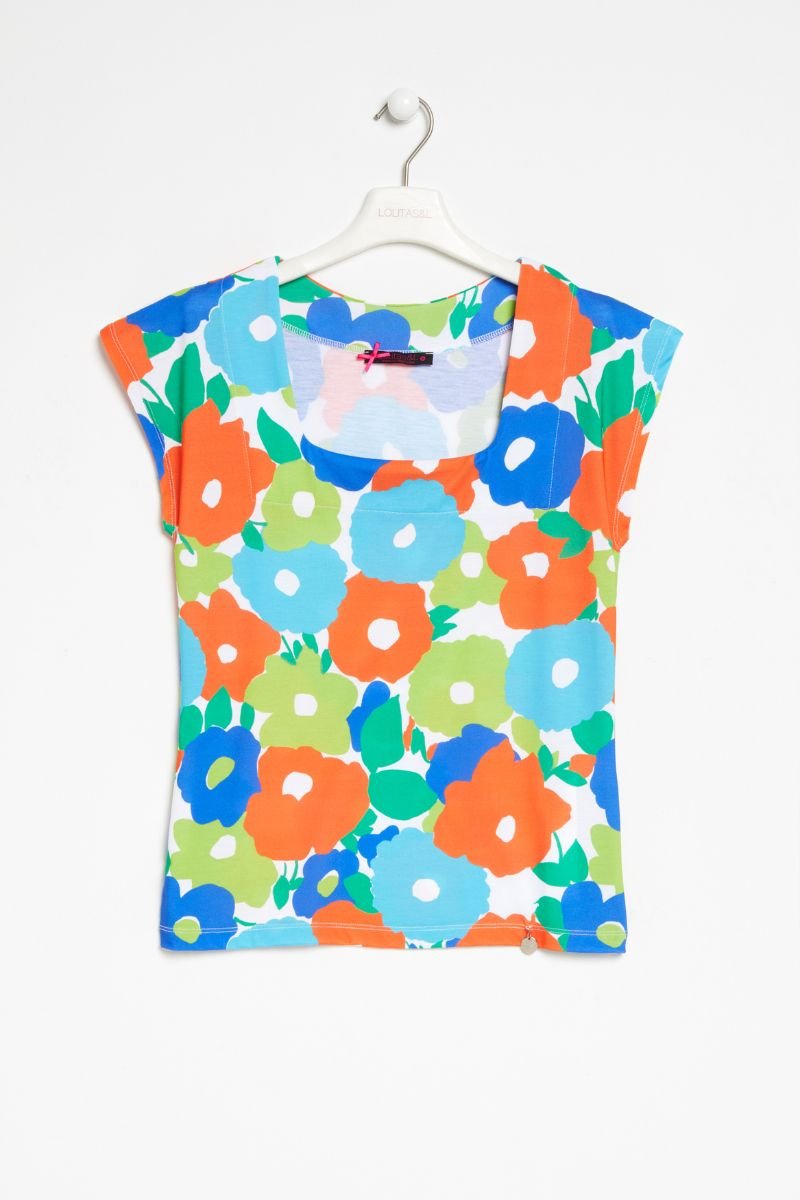 Lolitas&l Camiseta Estampado Garden Escote Cuadrado Lolitas&L