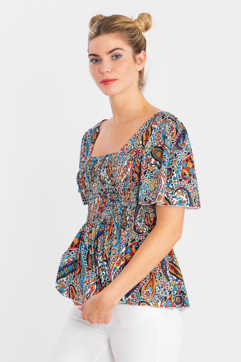 Lolitas&l Camiseta Estampado Paisley Engomada LolitasyL