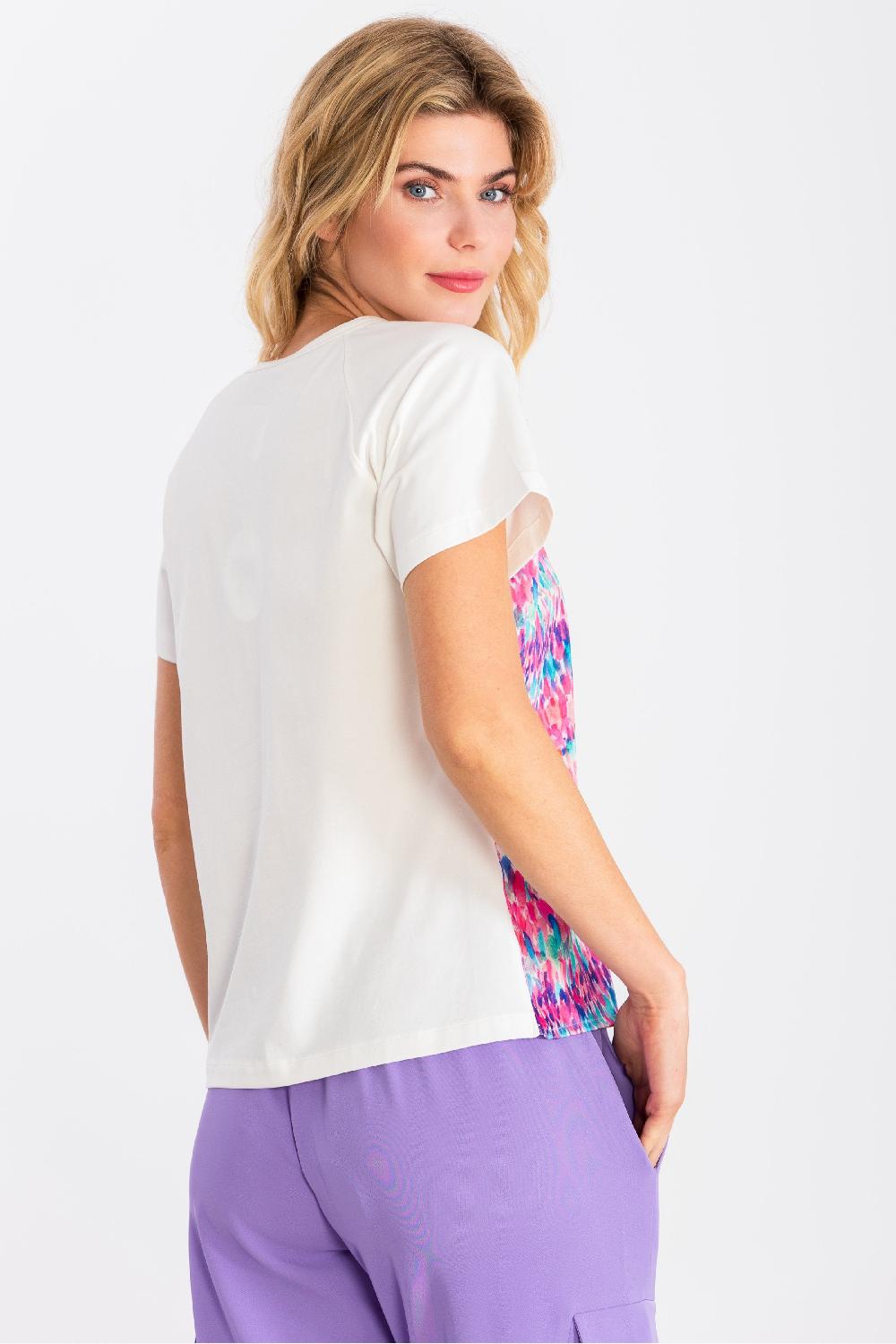 Lolitas&l Camiseta Estampado Water Colour Con Puntilla En Escote LolitasyL