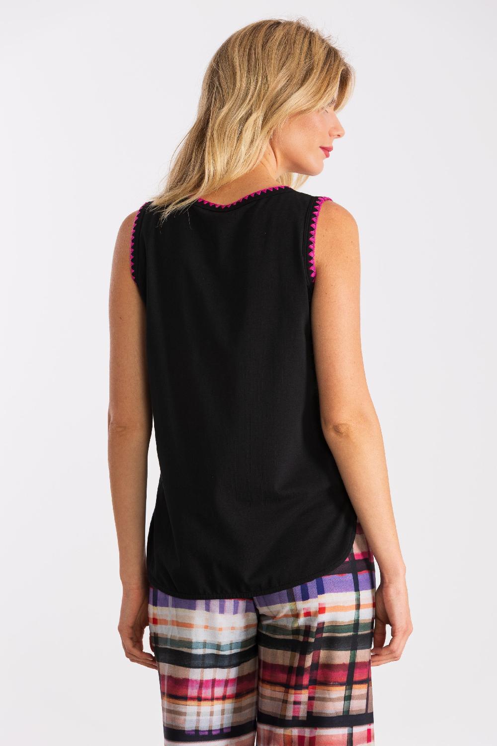 Lolitas&l Camiseta Negra Bordado Sandalias Cuadros LolitasyL