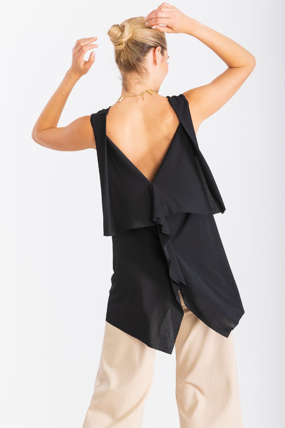 Lolitas&l Camiseta Negra Tirantes Con Chorrear En El Delantero LolitasyL