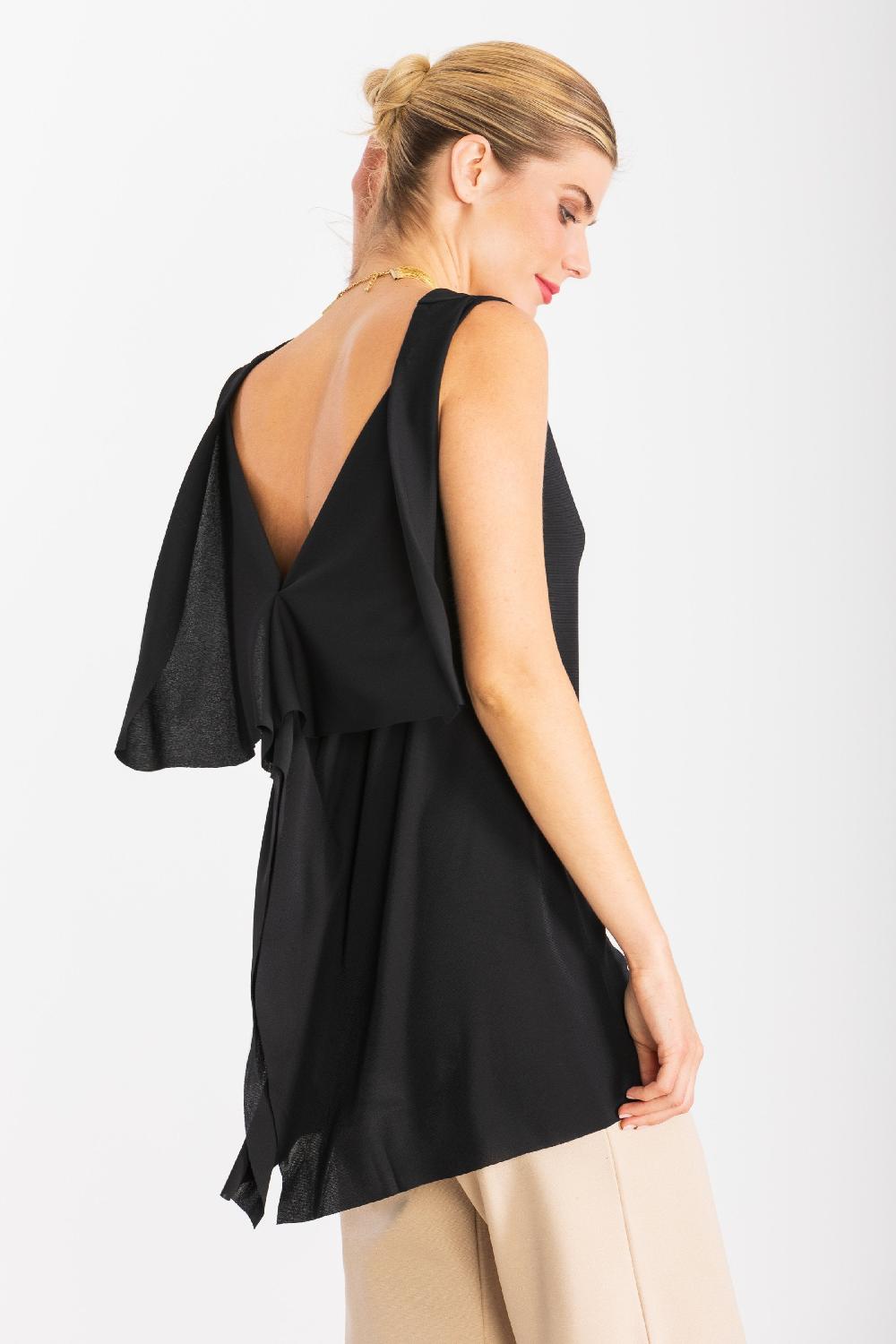 Lolitas&l Camiseta Negra Tirantes Con Chorrear En El Delantero LolitasyL