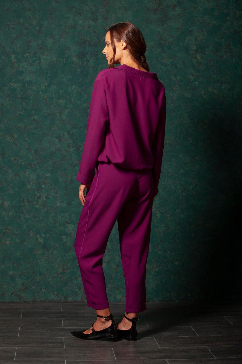 Lolitas&l Camiseta Orchidea Escote Polo Y Bolsillos En Raso LolitasyL