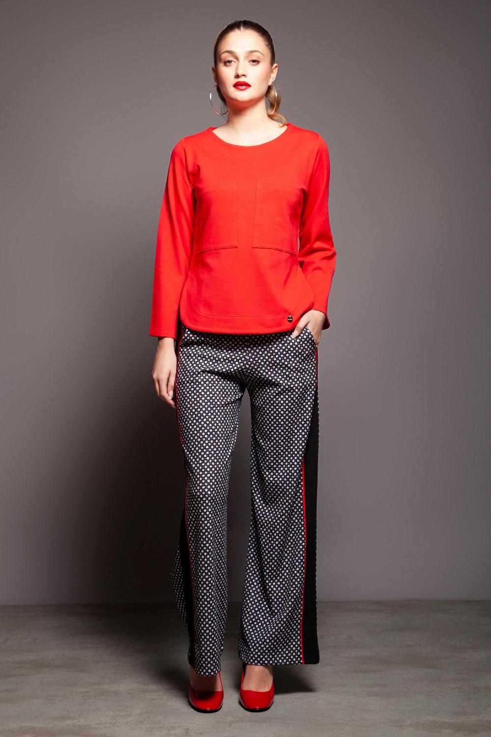 lolitas&l Camiseta roja con bolsillos en el pecho Lolitas&L