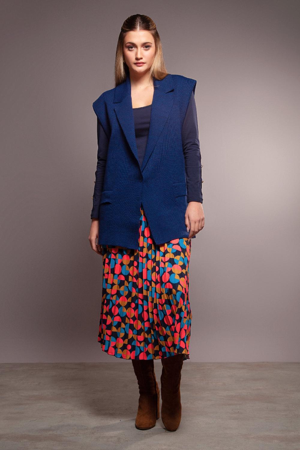 Lolitas&l Chaleco Azul De Punto Con Solapas Lolitas&L