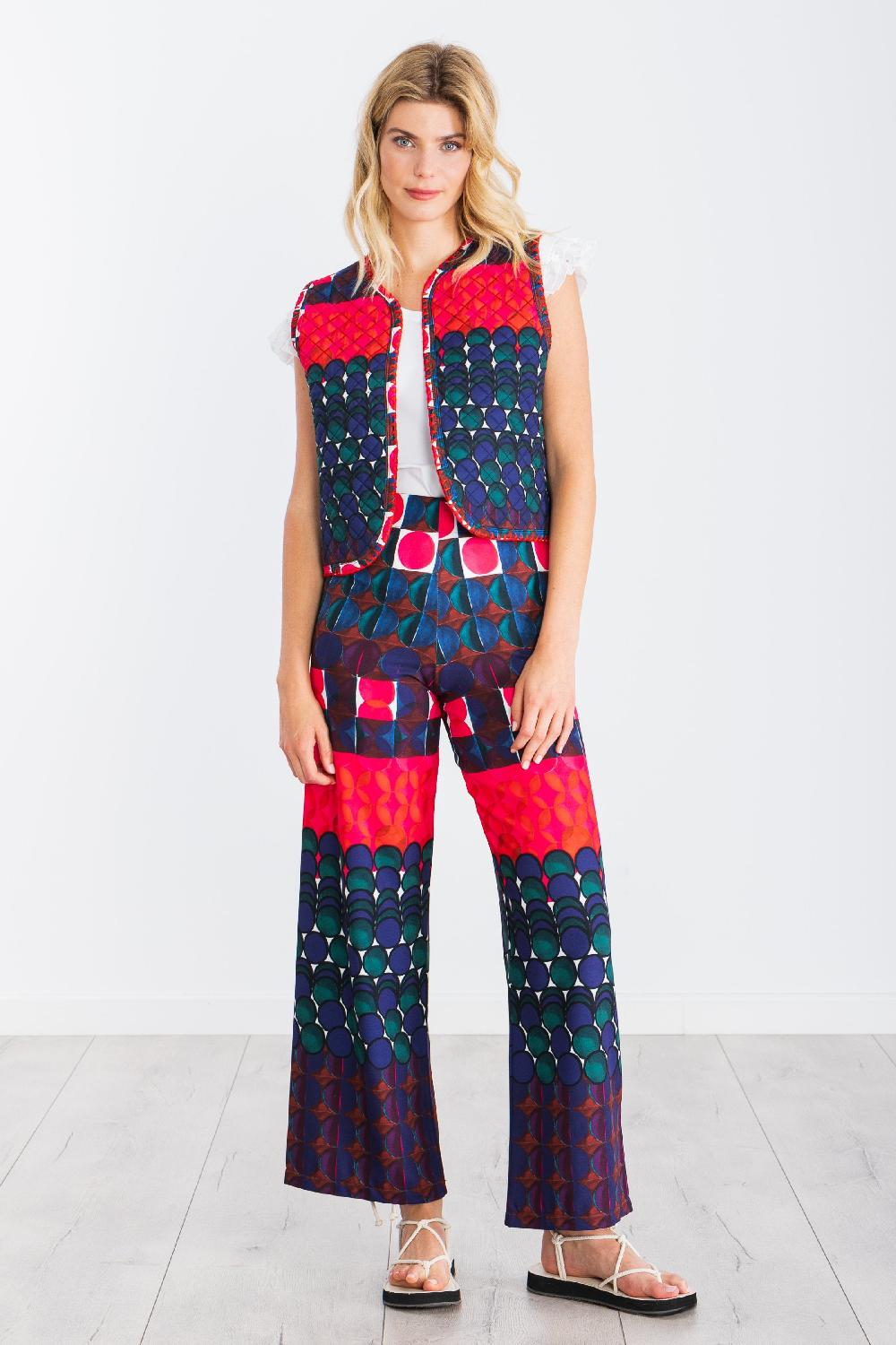 lolitas&l Chaleco estampado geometrico con bordado LolitasyL