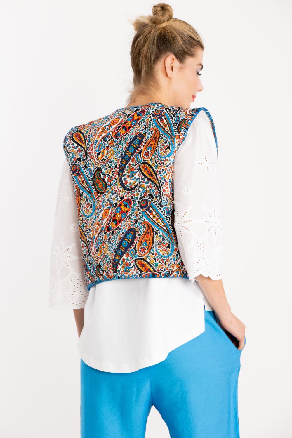 Lolitas&l Chaleco Estampado Paisley Con Bordado LolitasyL