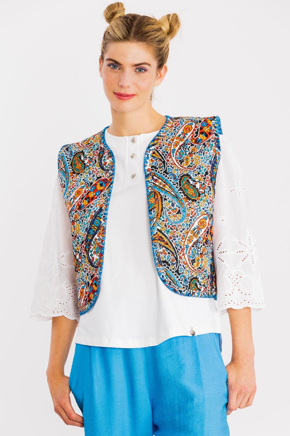 Lolitas&l Chaleco Estampado Paisley Con Bordado LolitasyL