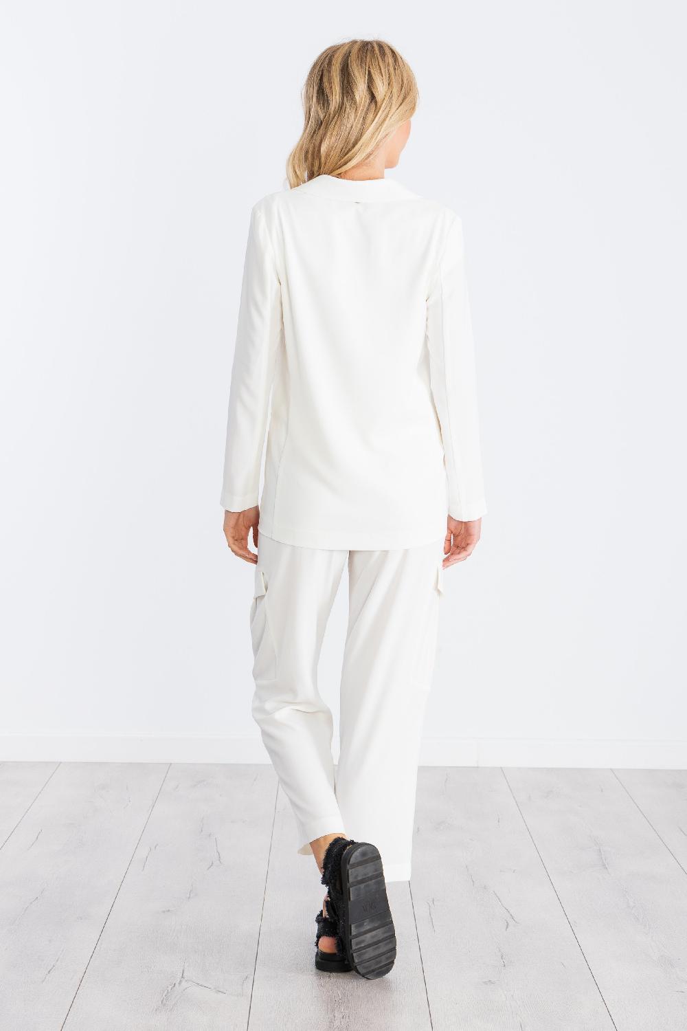 Lolitas&l Chaqueta Blanca Con Solapas Y Bolsillos LolitasyL