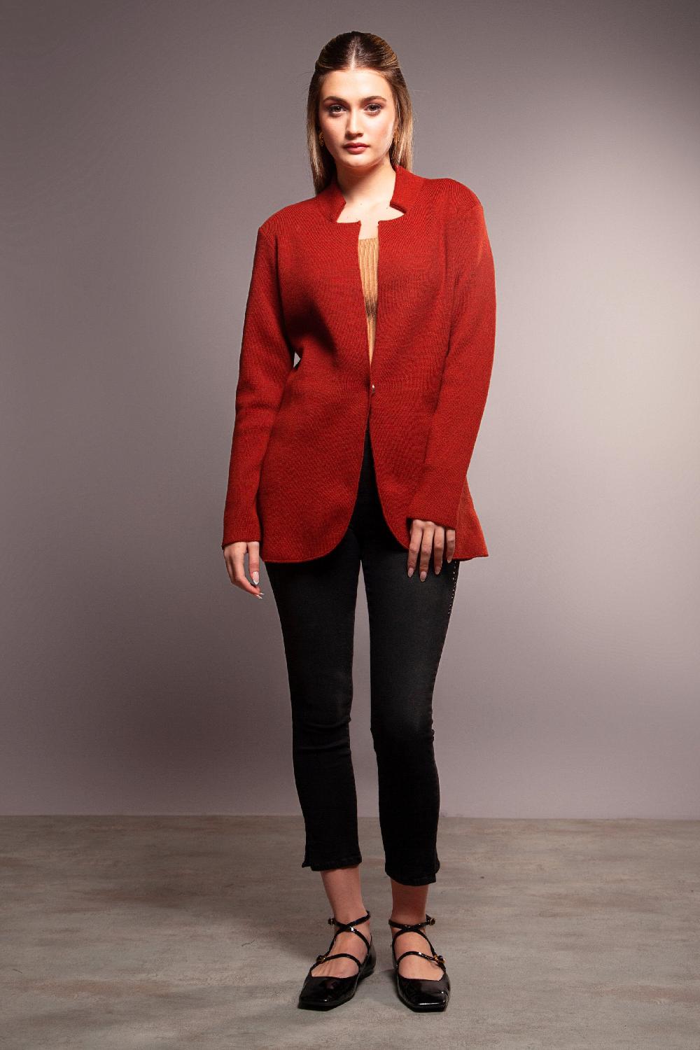 lolitas&l Chaqueta granate de punto con boton Lolitas&L