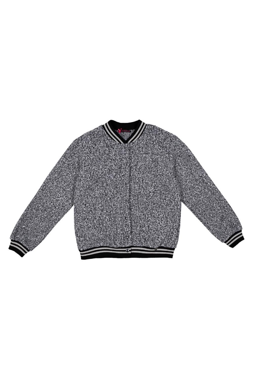 Lolitas&l Chaqueta Gris Pelo Abotonada Con Elasticos Lolitas&L