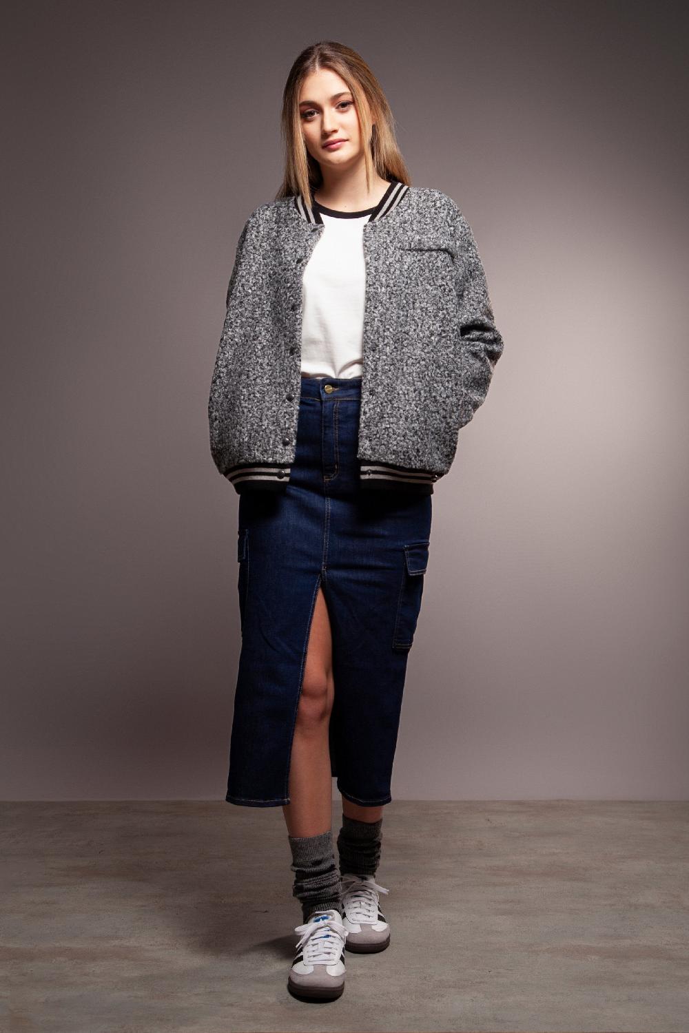 lolitas&l Chaqueta gris pelo abotonada con elasticos Lolitas&L