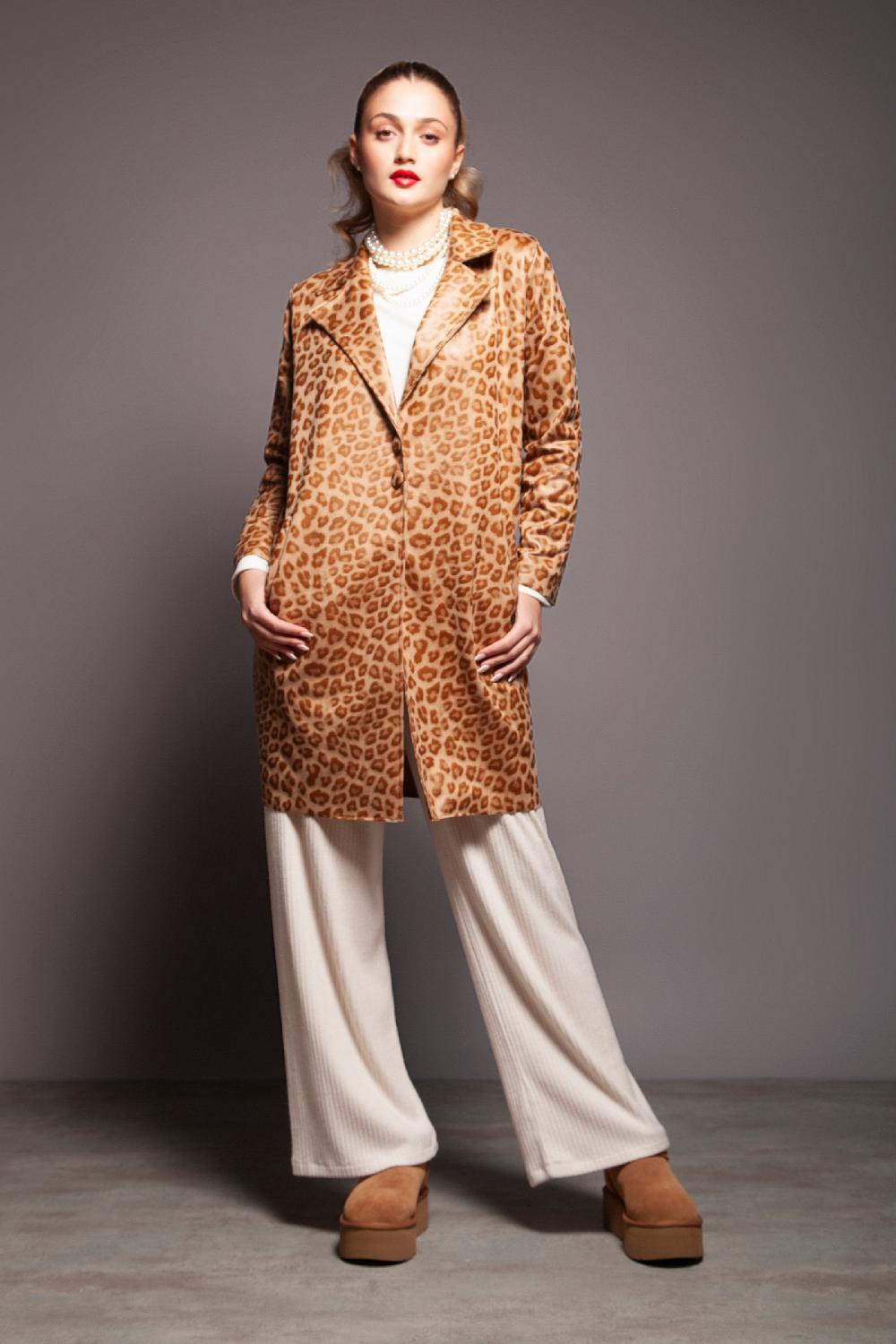 lolitas&l Chaqueta larga polipiel animal print Lolitas&L