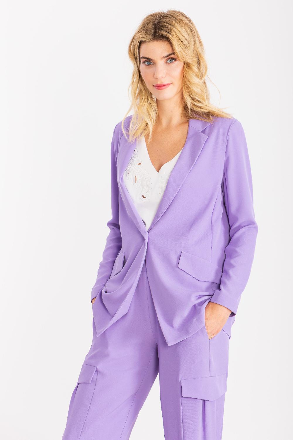 lolitas&l Chaqueta malva con solapas y bolsillos LolitasyL