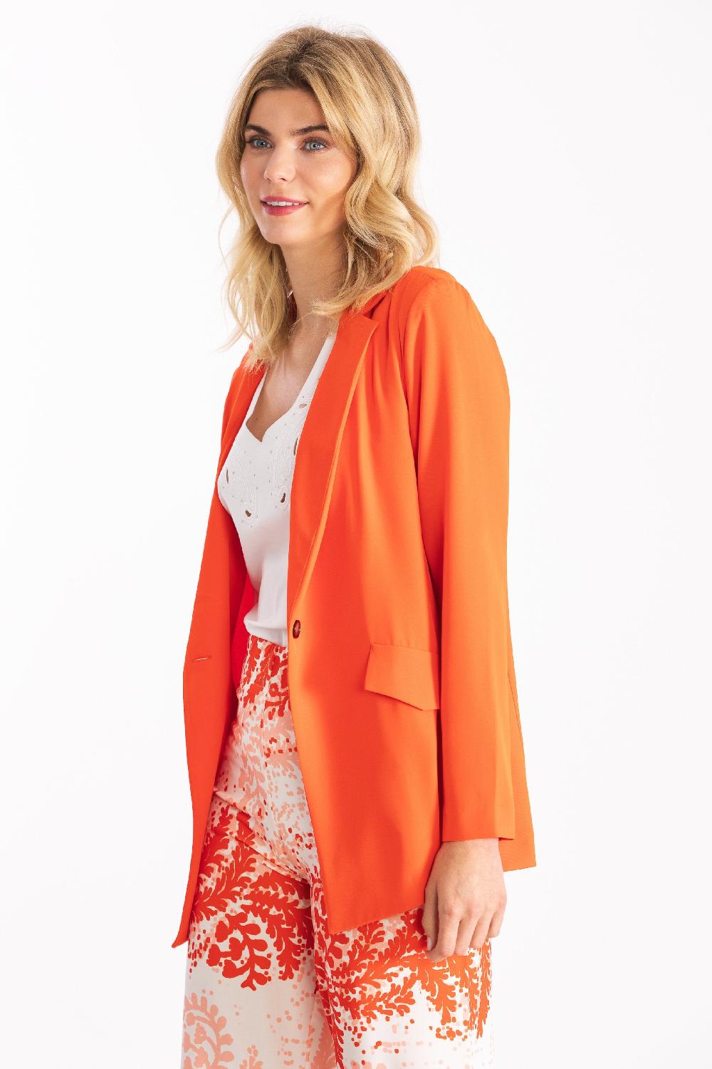 Lolitas&l Chaqueta Naranja Con Solapas Y Bolsillos LolitasyL