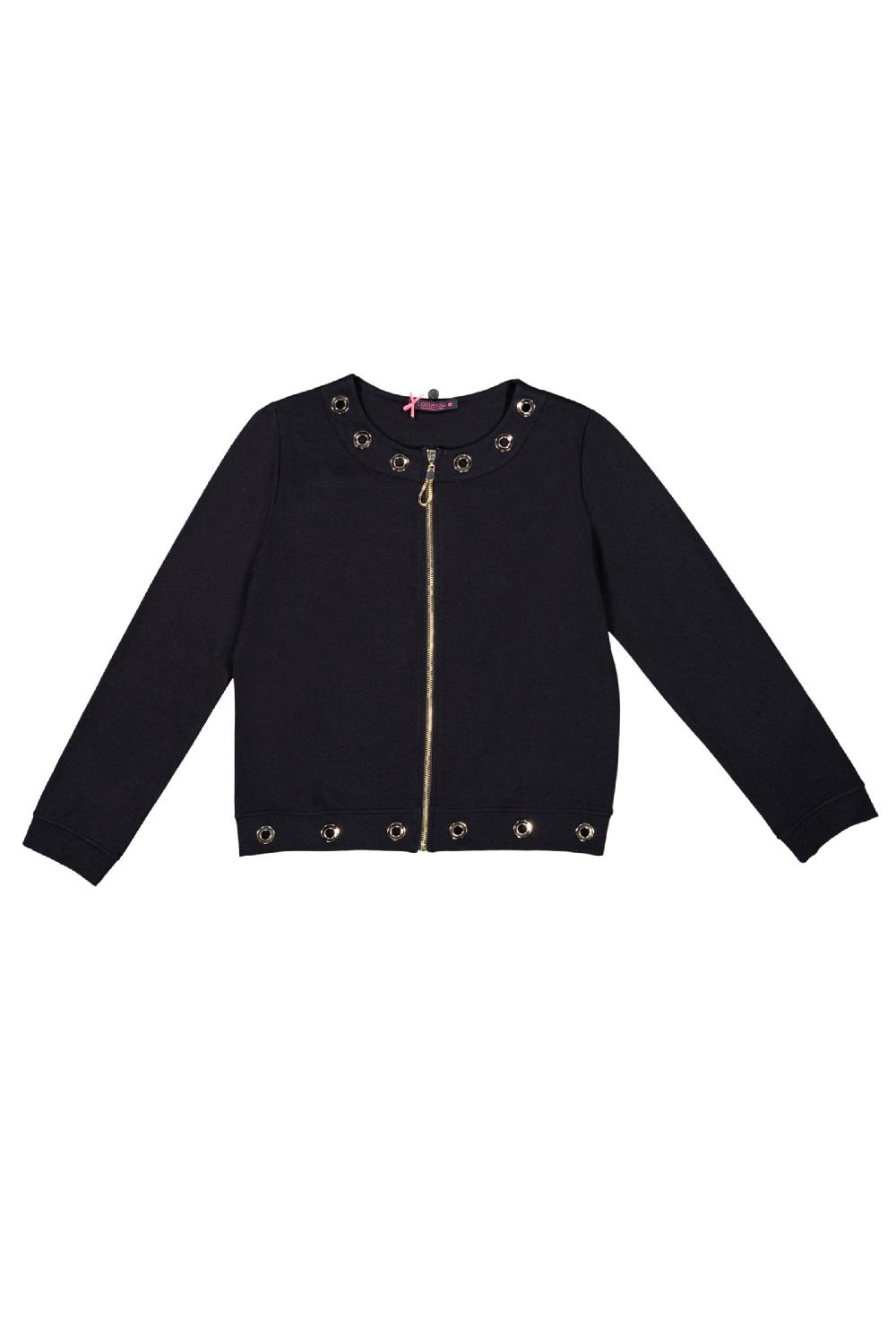 Lolitas&l Chaqueta Negra Cremallera Con Aros Dorados Lolitas&L