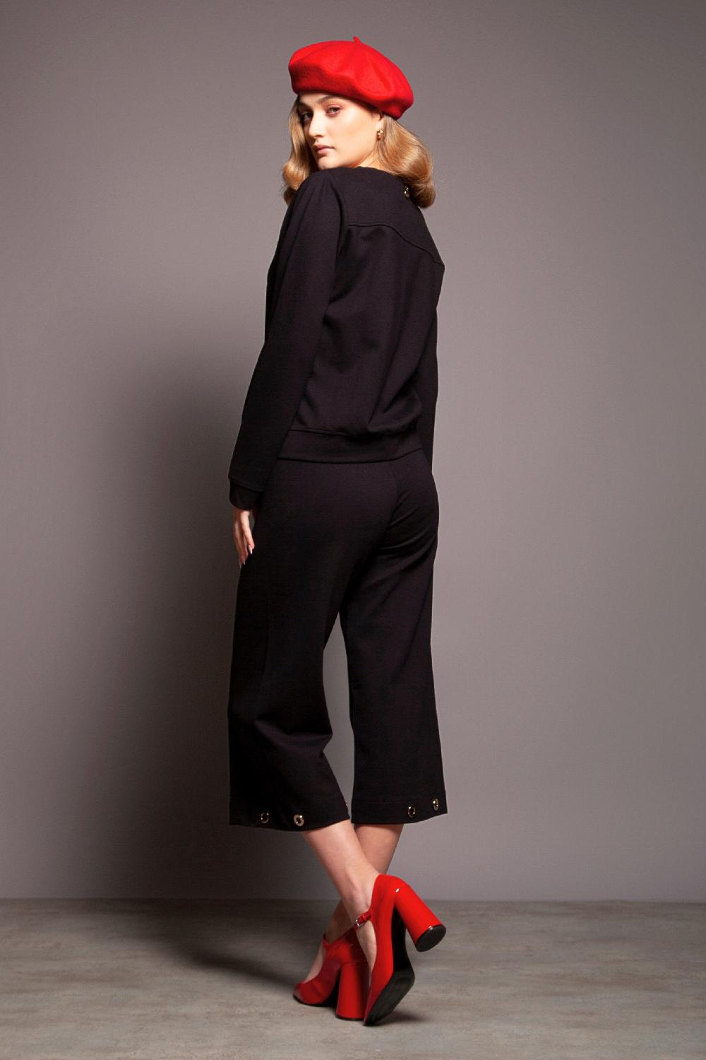 Lolitas&l Chaqueta Negra Cremallera Con Aros Dorados Lolitas&L