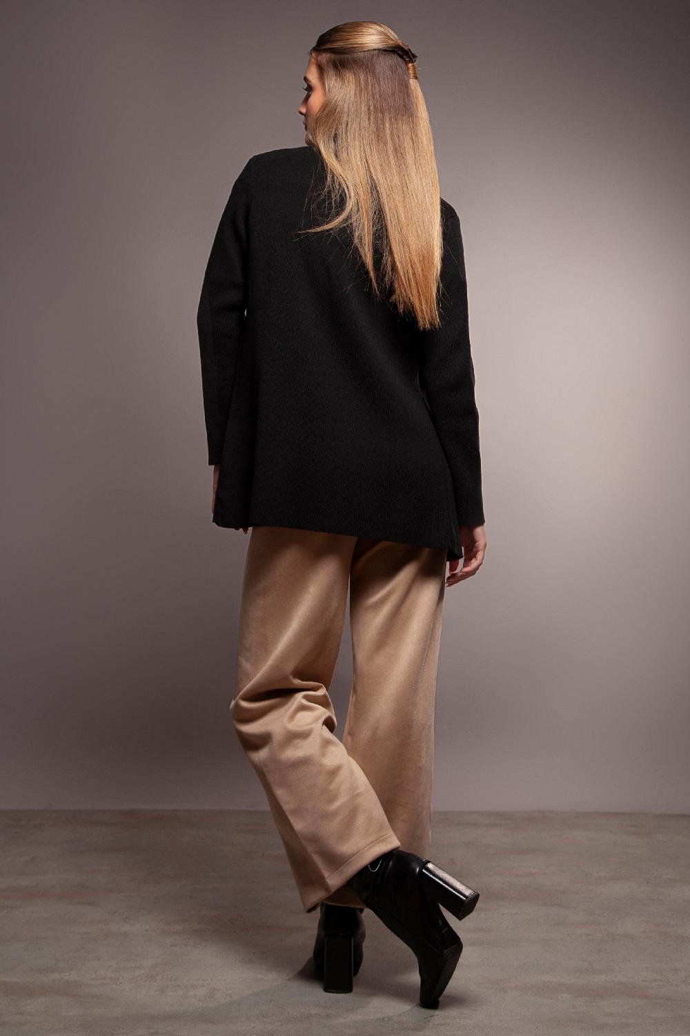 Lolitas&l Chaqueta Negra De Punto Con Estampado Frases Lolitas&L