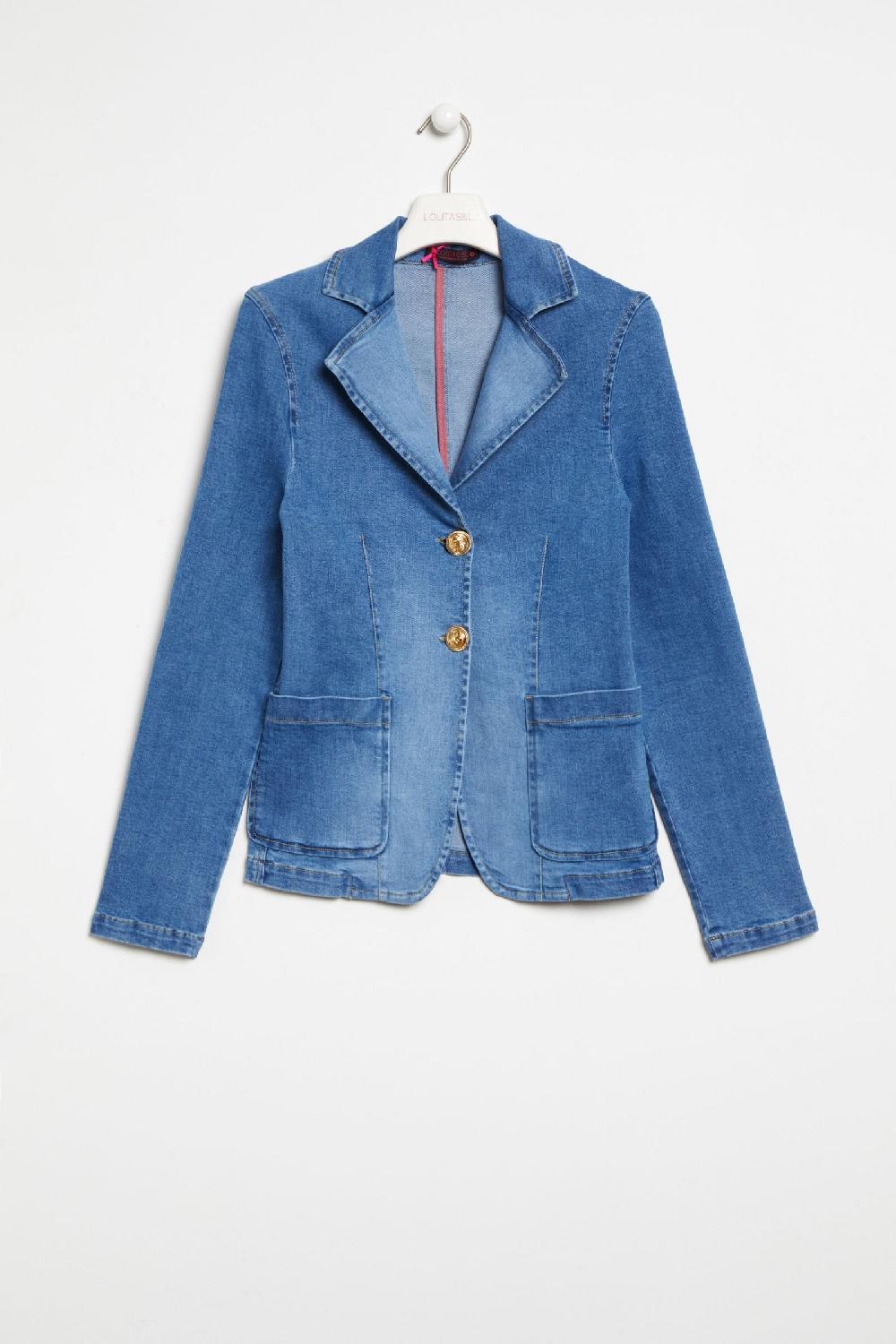 Lolitas&l Chaqueta Vaquera Azul Lavado Botones Dorados LolitasyL