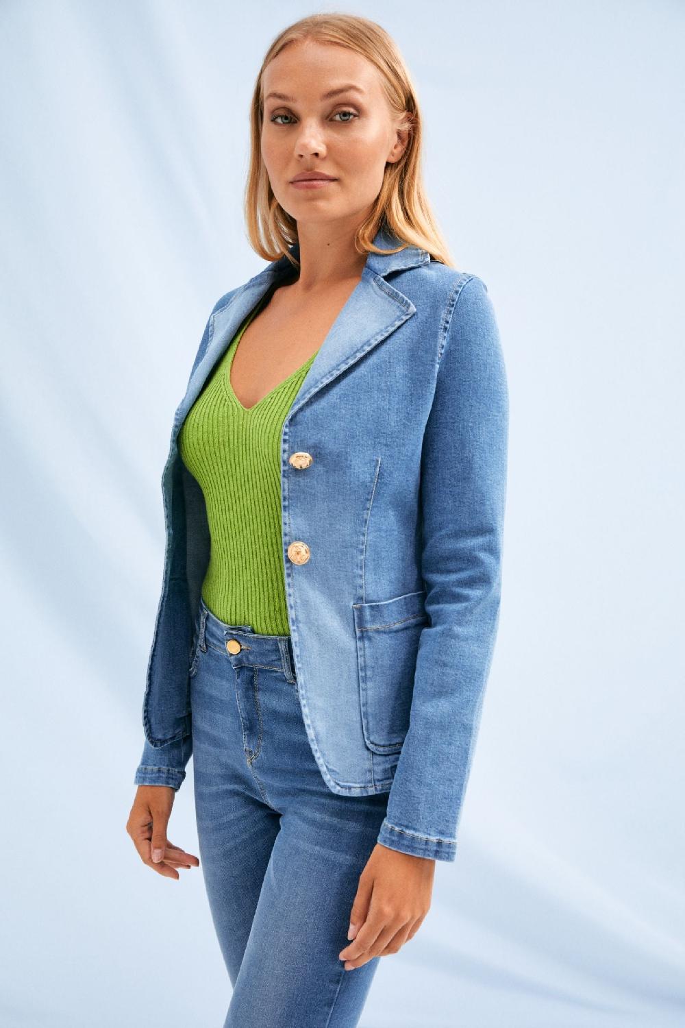 lolitas&l Chaqueta vaquera azul lavado botones dorados LolitasyL