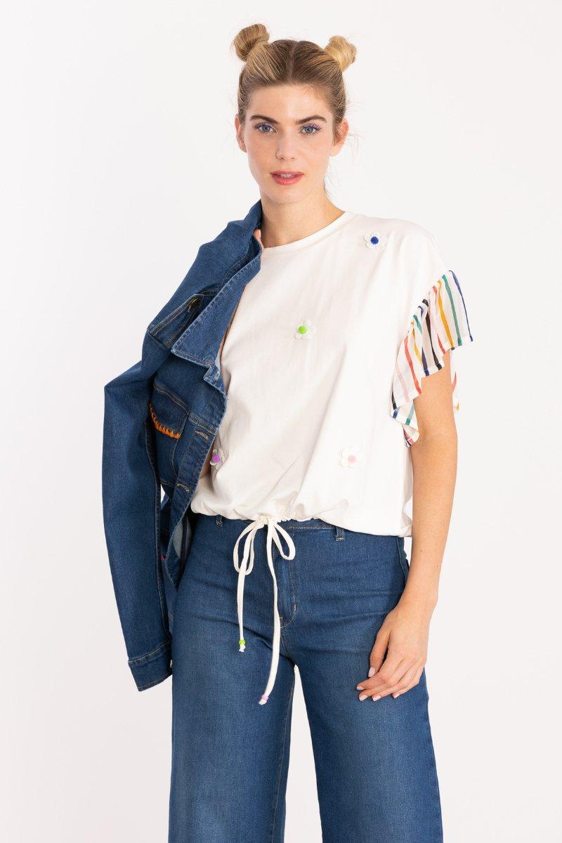 Lolitas&l Chaqueta Vaquera Bordado Picunela En Bolsillos Multicolor LolitasyL