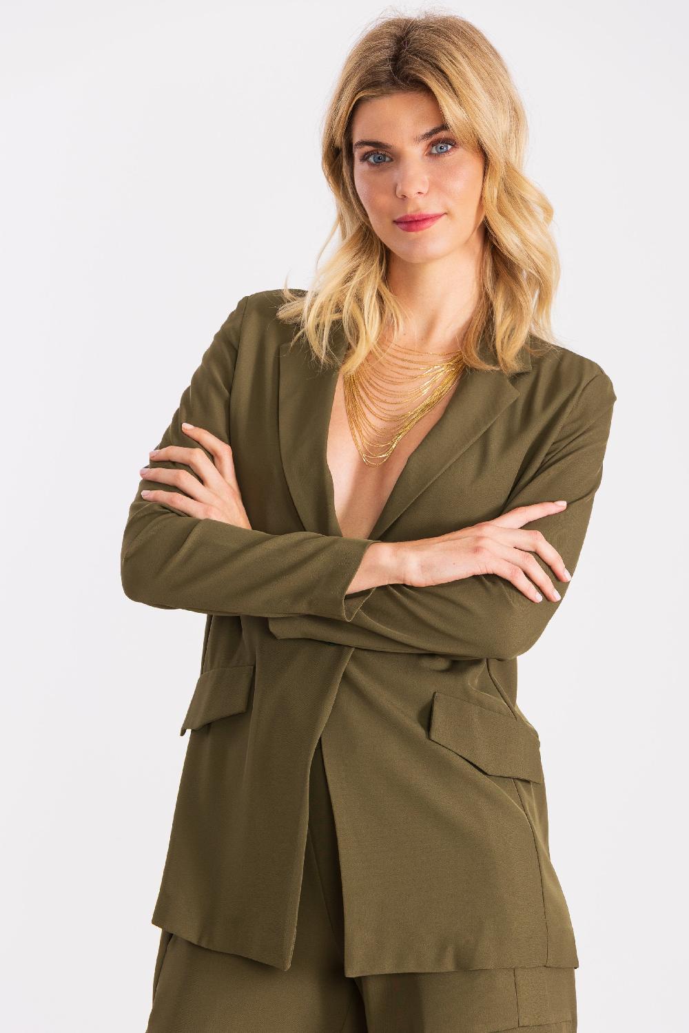 Lolitas&l Chaqueta Verde Militar Con Solapas Y Bolsillos LolitasyL