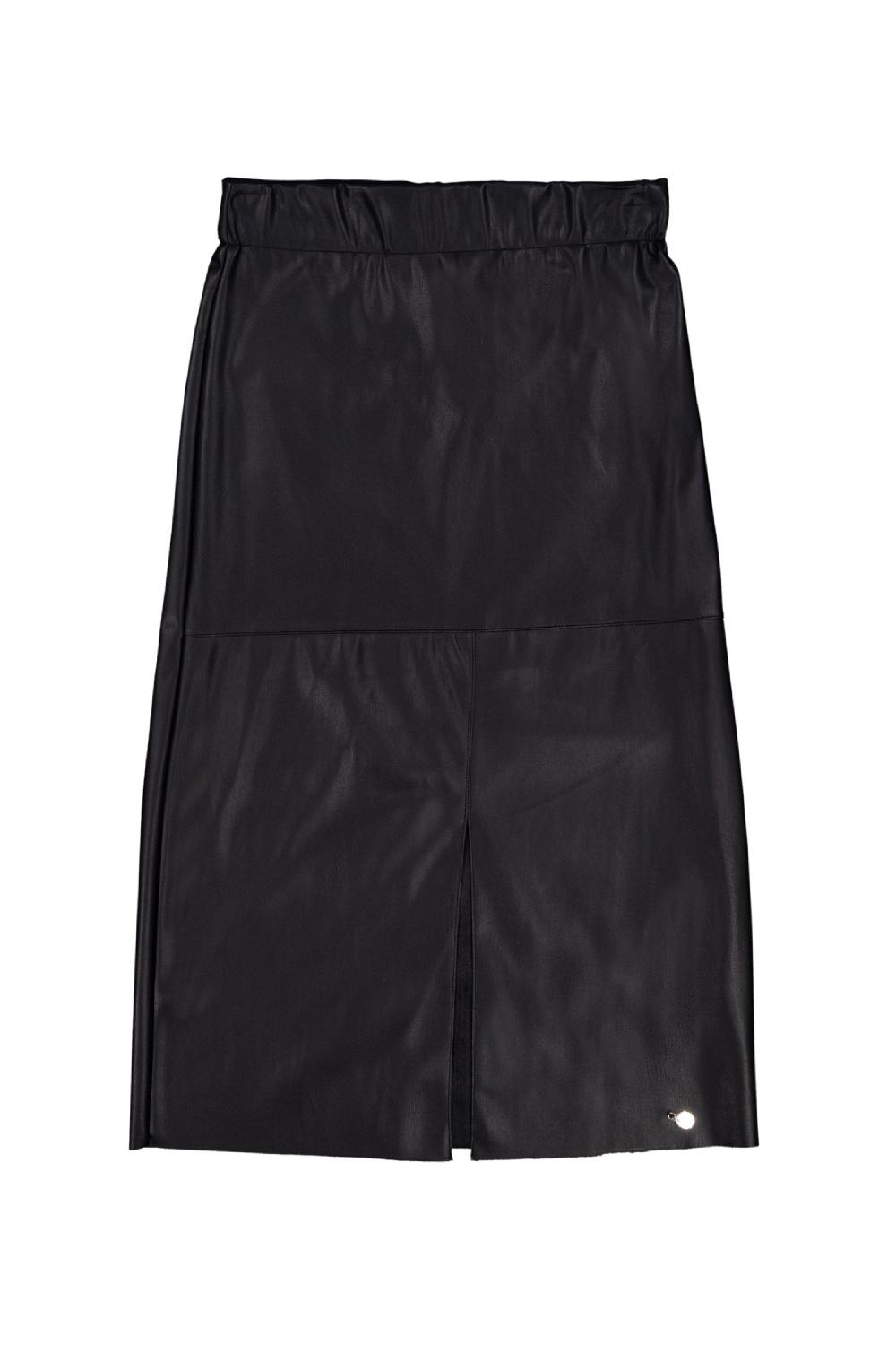 Lolitas&l Falda Negra Polipiel Larga Con Abertura Lolitas&L