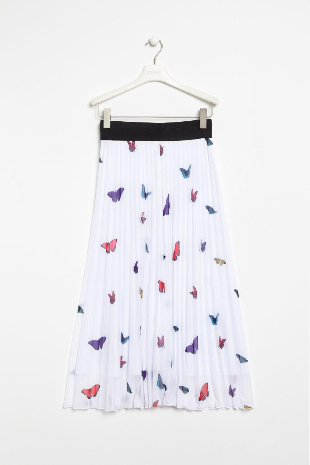 Lolitas&l Falda Plisada Blanca Estampado Butterfly Lolitas&L