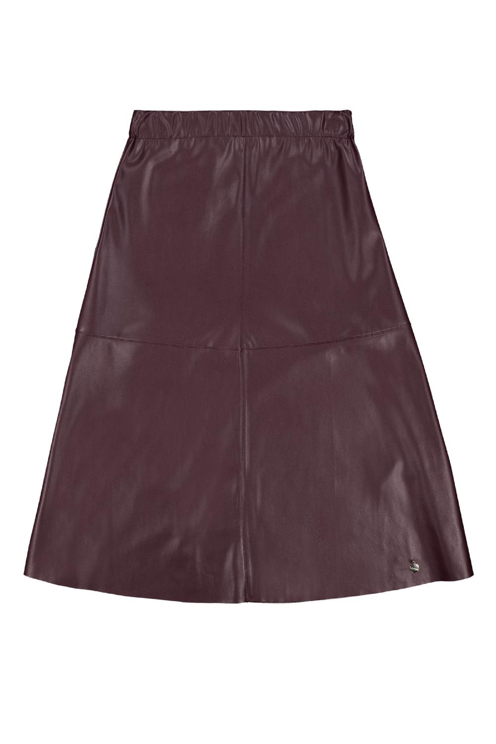 Lolitas&l Falda Polipiel Morada Acampanada Cortes Lolitas&L