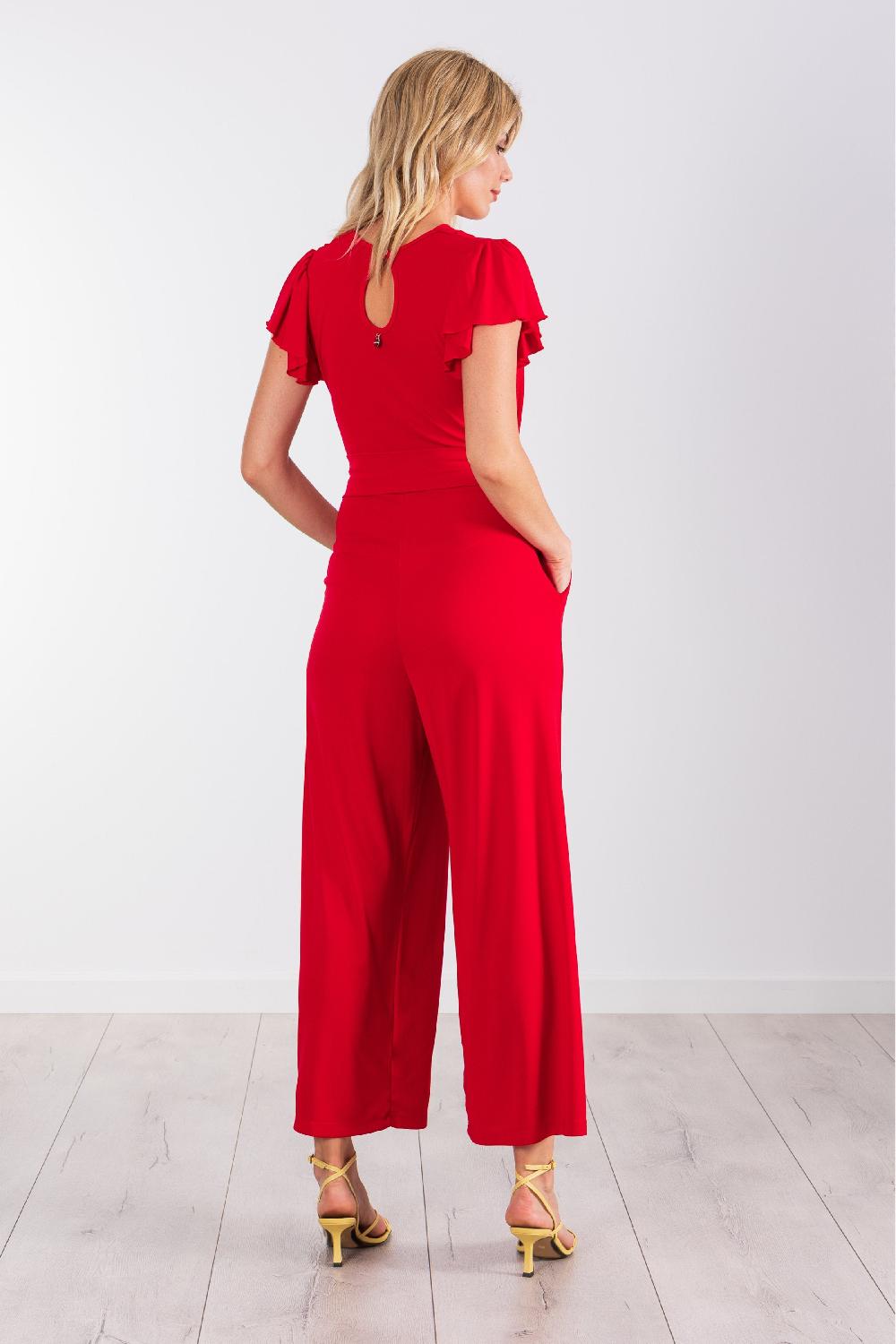 Lolitas&l Jumpsuit Lampone Escote Amplio Con Cinturón De Punto Roma LolitasyL