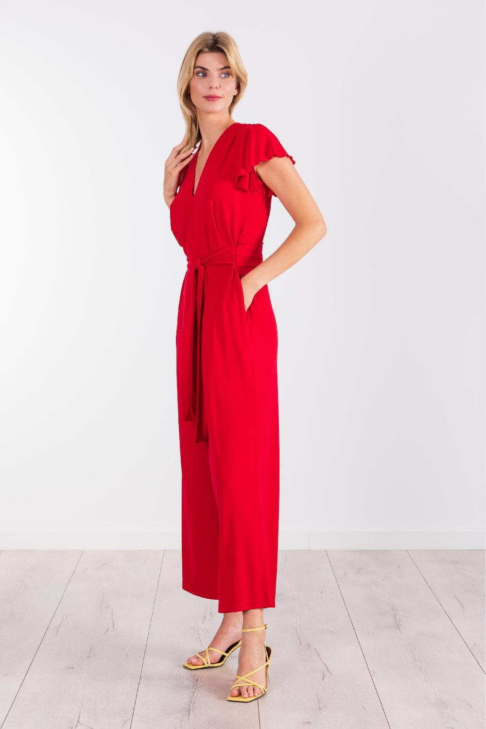 Lolitas&l Jumpsuit Lampone Escote Amplio Con Cinturón De Punto Roma LolitasyL